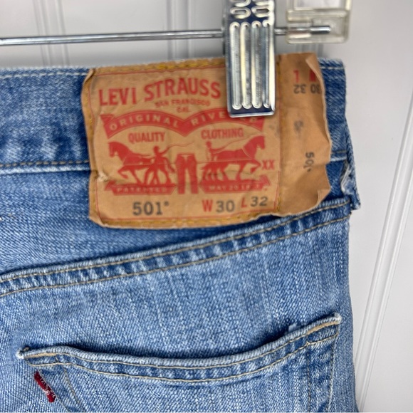 Levi Strauss 501 Original Fit Jeans Men’s 30 x 32 - Picture 7 of 9